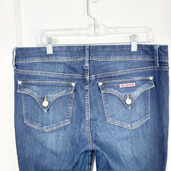 Hudson Beth Baby Boot Cut Jeans Dark Wash Mid Rise Size 32 Y2K Style Color MUDR - Picture 6 of 16